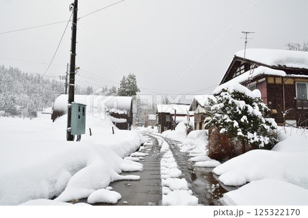 高柳かやぶき環状集落の雪景色(新潟県) 高柳かやぶき環状集落の雪景色(新潟県) 125322170