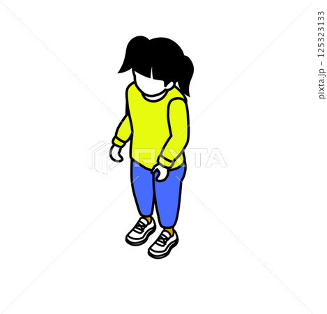 女の子 アイソメトリック 女の子 アイソメトリック 125323133