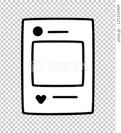SNS投稿画面のアイコンイラスト　ベクター 125324464
