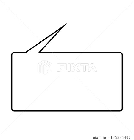 シンプルな吹き出しのイラスト　横長　四角 125324497