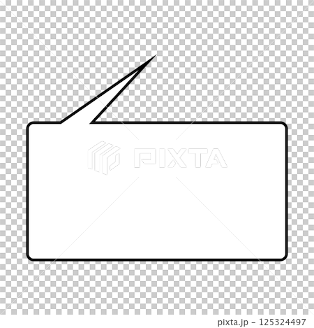 Simple speech bubble illustration, horizontal, square 125324497
