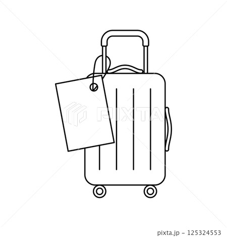 Suitcase icon. Travel illustration and tourism item. 125324553