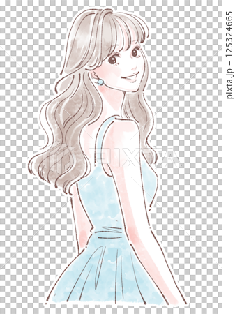 Illustration material of women and girls 125324665