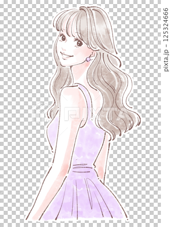 Illustration material of women and girls 125324666