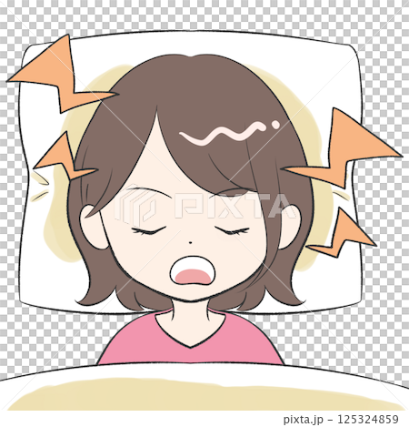 いびきをかく女性 いびきをかく女性 125324859