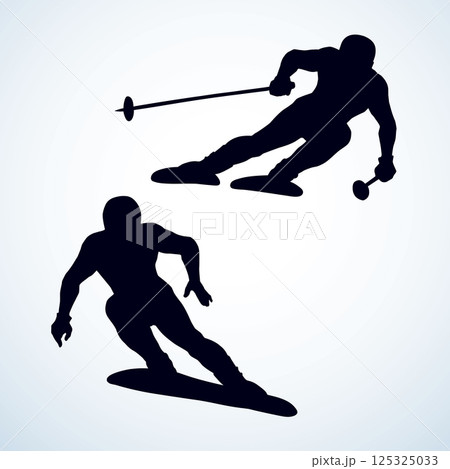 Skier. Vector drawing Skier. Vector drawing 125325033