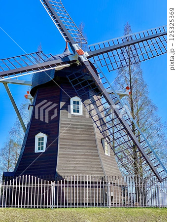青空に映えるデンマーク風車〈安城産業文化公園デンパーク/愛知県安城市〉 125325369