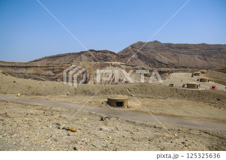 March 25 2025 Landscape with Remote Huts and Clear Blue Sky, Japan 125325636