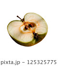 sliced green apple on a transparent background 125325775