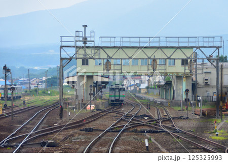 JR北海道、函館本線の森駅から八雲駅までの普通列車車窓風景(2023年夏曇り空) 125325993