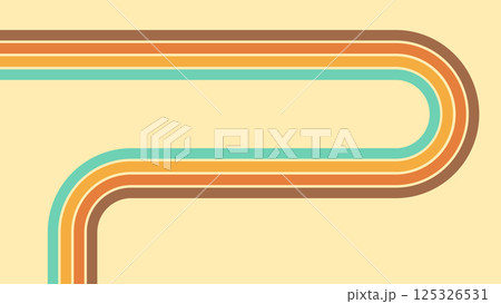 Groovy line rainbow abstract retro style background Groovy line rainbow abstract retro style background 125326531