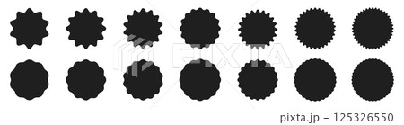 Set of black price starburst speech bubbles sticker for sale or discount Set of black price starburst speech bubbles sticker for sale or discount 125326550