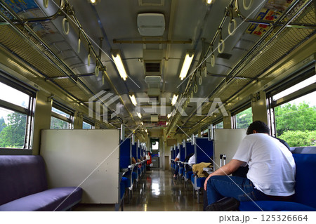 JR北海道、函館本線の八雲駅から長万部駅までの普通列車車窓風景(2023年夏曇り空) 125326664