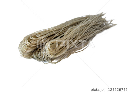 Dry mala noodles food on white background. 125326753