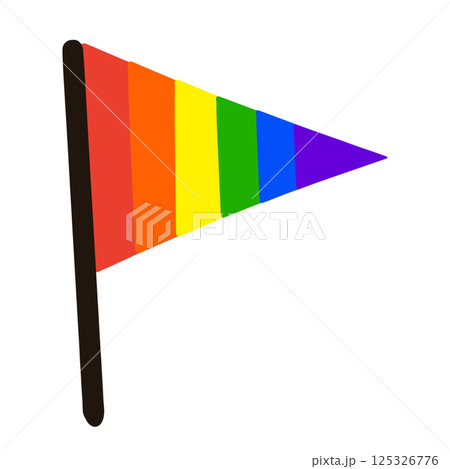 Rainbow Triangle Flag of Pride Month 125326776