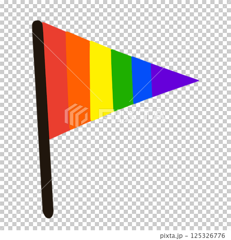 Rainbow Triangle Flag of Pride Month 125326776