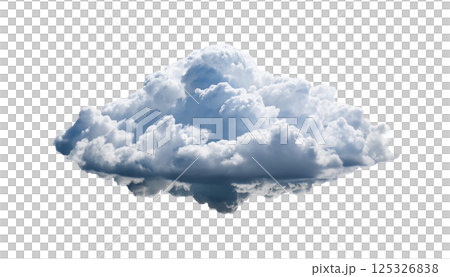 Detailed White Cumulus Cloud with Soft Shadows 125326838