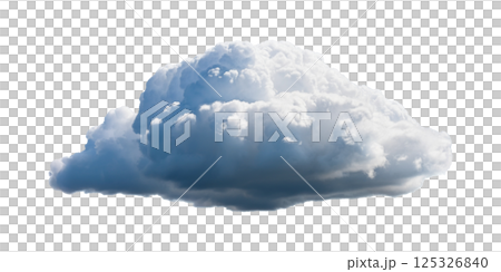 Softly Textured Cumulus Cloud in Isolation 125326840