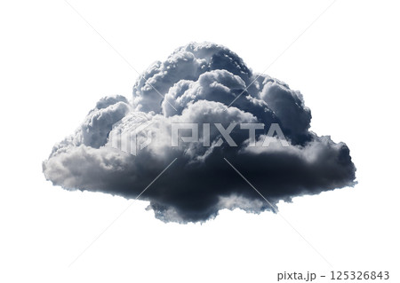 Moody Gray Cumulus Cloud Formation 125326843