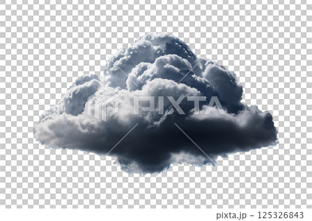 Moody Gray Cumulus Cloud Formation 125326843