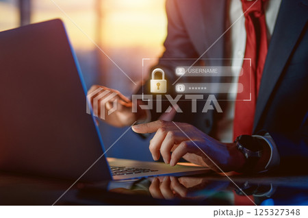 Man is working in the office Man is working in the office 125327348