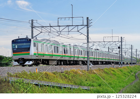 高崎線　岡部－本庄　JR東日本　E233系3000番台　L07編成（高崎） 125328224