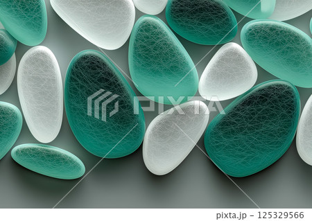 半透明のジェムストーンと光のモダン背景、オーガニックな石のテクスチャ 半透明のジェムストーンと光のモダン背景、オーガニックな石のテクスチャ 125329566