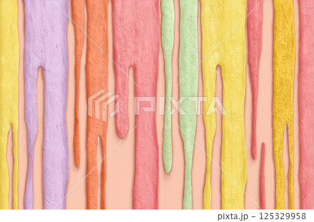 溶け出すアイスポップ カラフル抽象イラスト 溶け出すアイスポップ カラフル抽象イラスト 125329958