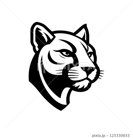 Illustration of pantera head on white background. Design element for logo, label, emblem, sign, poster, t shirt. Vector illustration 125330033