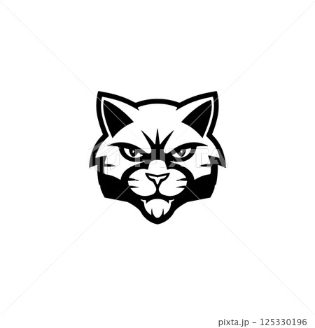 Cat head isolated on white background. Vector illustration Cat head isolated on white background. Vector illustration 125330196