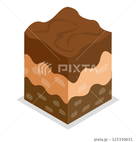 3D Isometric Flat Vector Illustration of Cocoa Natural Ingredients. Item 1 3D Isometric Flat Vector Illustration of Cocoa Natural Ingredients. Item 1 125330631