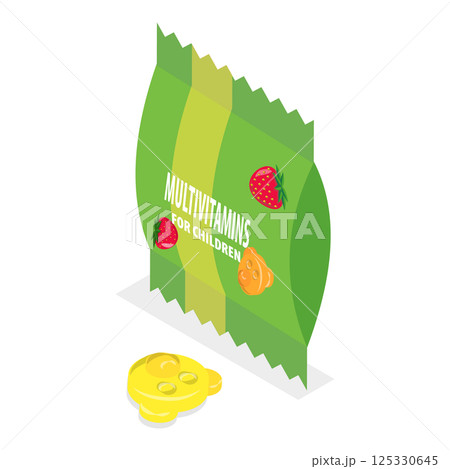 3D Isometric Flat Set of Chewy Jelly. Item 2 3D Isometric Flat Set of Chewy Jelly. Item 2 125330645