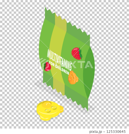 3D Isometric Flat Set of Chewy Jelly. Item 2 3D Isometric Flat Set of Chewy Jelly. Item 2 125330645