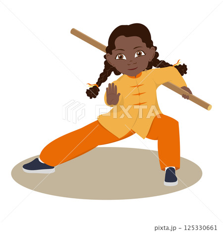 Flat Vector Illustration of Martial Arts Kids. Item 1 Flat Vector Illustration of Martial Arts Kids. Item 1 125330661