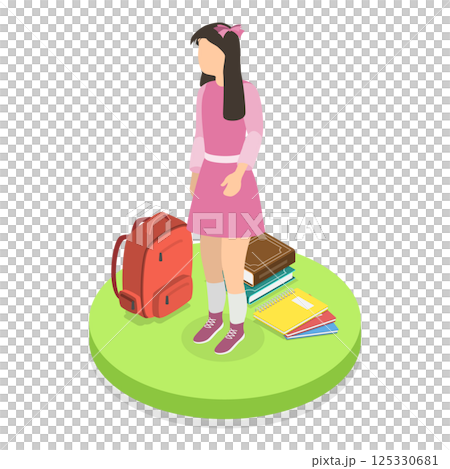 3D Isometric Flat  Illustration of Child Development. Item 3 125330681