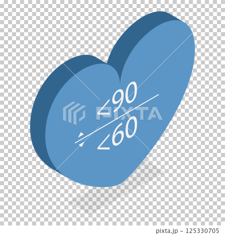 3D Isometric Flat Illustration of Blood Pressure Chart. Item 1 3D Isometric Flat Illustration of Blood Pressure Chart. Item 1 125330705