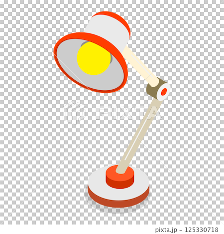 3D Isometric Flat  Set of Different Interior Lights. Item 4 125330718