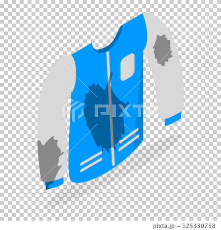 3D Isometric Flat Set of Dirty Clothes. Item 2 3D Isometric Flat Set of Dirty Clothes. Item 2 125330758