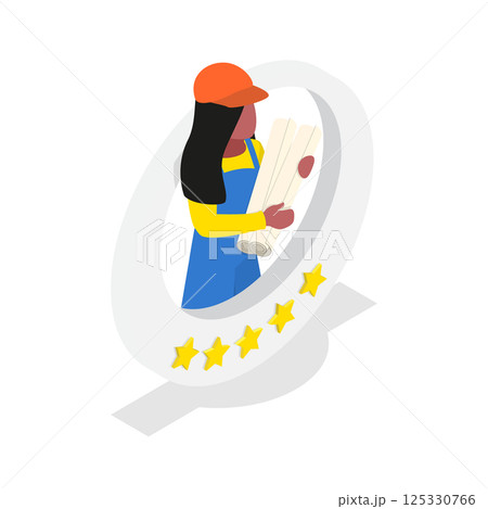 3D Isometric Flat Illustration of Contractor Rating. Item 2 3D Isometric Flat Illustration of Contractor Rating. Item 2 125330766