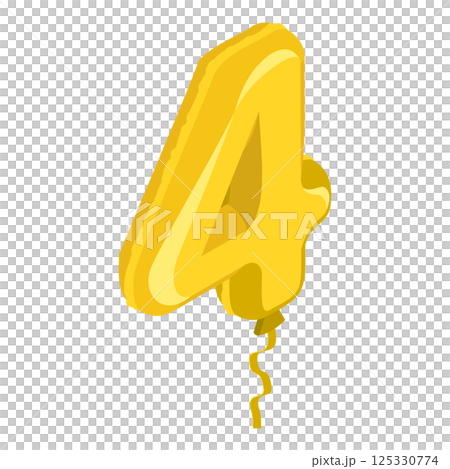 3D Isometric Flat Illustration of Birthday Ballon. Item 7 3D Isometric Flat Illustration of Birthday Ballon. Item 7 125330774