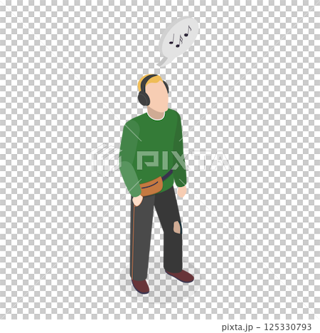 3D Isometric Flat  Illustration of Human Personality Feelings. Item 5 125330793
