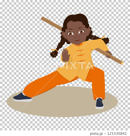 Flat  Illustration of Martial Arts Kids. Item 1 125330842