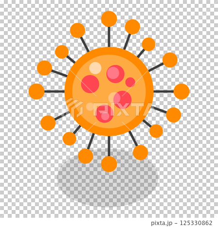 3D Isometric Flat Set of Viruses And Microbes. Item 11 3D Isometric Flat Set of Viruses And Microbes. Item 11 125330862