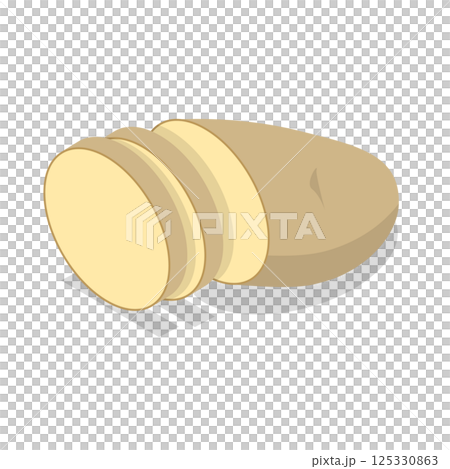 3D Isometric Flat  Set of Potatoe Products. Item 3 125330863