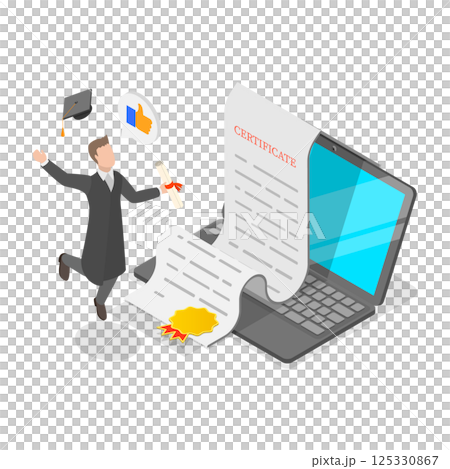 3D Isometric Flat  Illustration of Education. Item 1 125330867