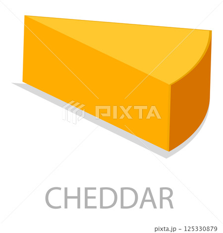 3D Isometric Flat Set of Different Cheese Types. Item 6 3D Isometric Flat Set of Different Cheese Types. Item 6 125330879