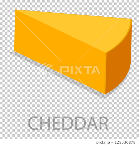 3D Isometric Flat  Set of Different Cheese Types. Item 6 125330879