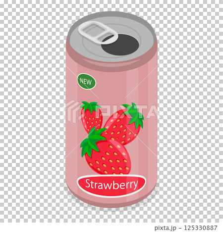 3D Isometric Flat  Set of Soda Drinks. Item 4 125330887