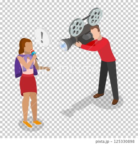 3D Isometric Flat Illustration of Mass Media. Item 4 3D Isometric Flat Illustration of Mass Media. Item 4 125330898