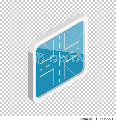 3D Isometric Flat  Set of Highway Icons. Item 4 125330904